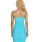 Ruched Corset Mini Dress In Turquoise