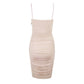 Ruched Corset Mini Dress In Apricot
