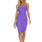 Ruched Corset Mini Dress In Purple