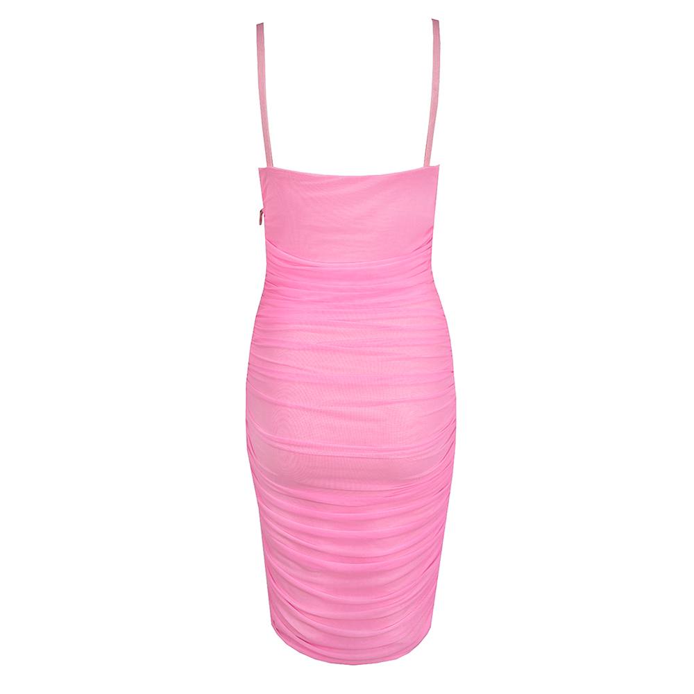 Ruched Corset Mini Dress In Pink