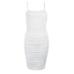 Ruched Corset Mini Dress In White