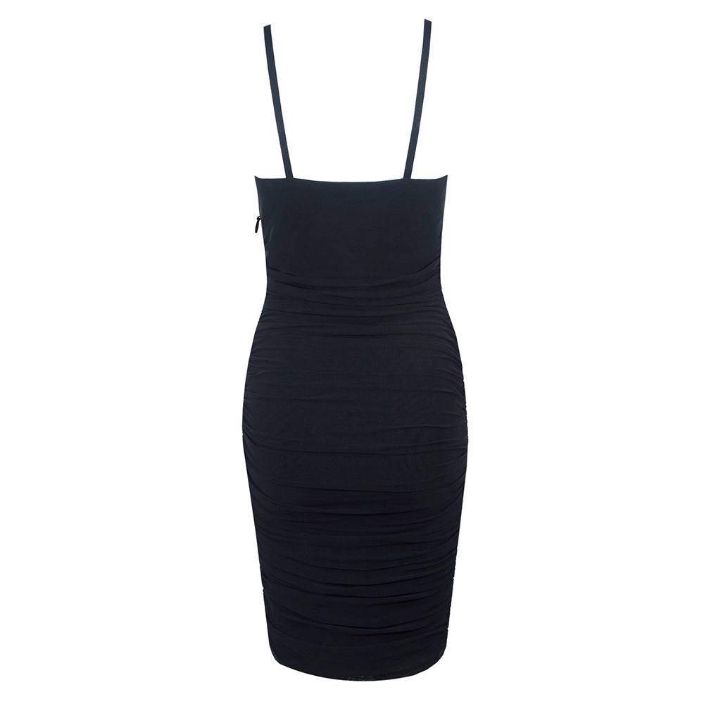 Ruched Corset Mini Dress In Black
