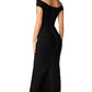 Black Textured Midi Dress