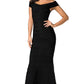 Black Textured Midi Dress