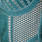 Glitter Seam Detail Halter Neck Slit Blue Dress
