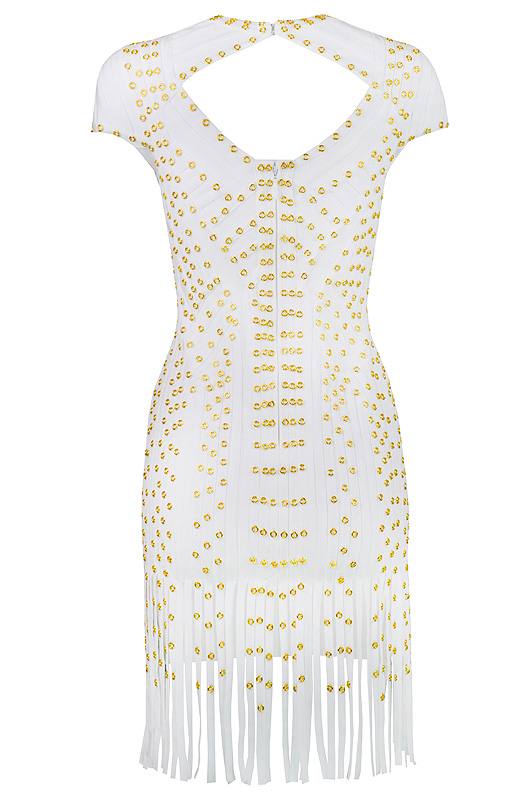 Short Sleeve White Mini Dress