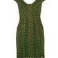 Short Sleeve Green Mini Dress