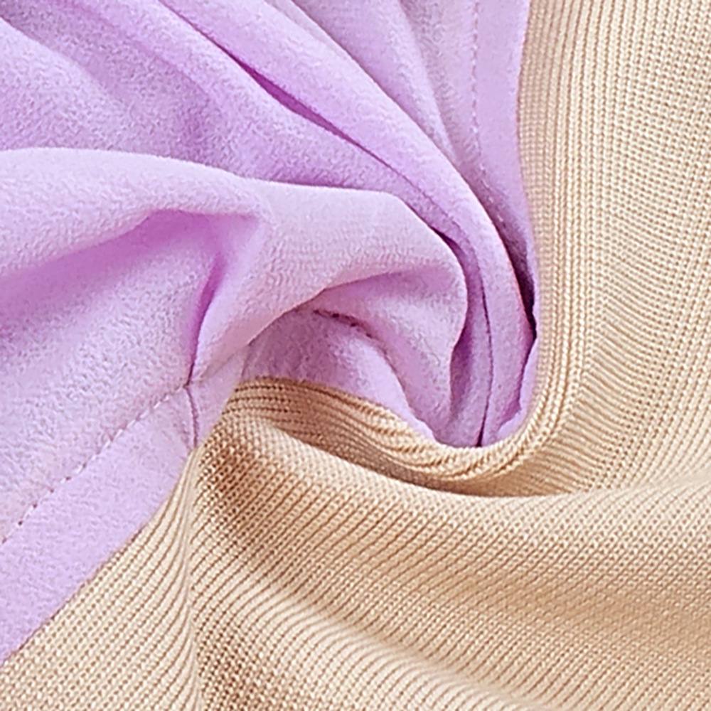 Strapless Cross Ruched chiffon Mini Dress in Pink