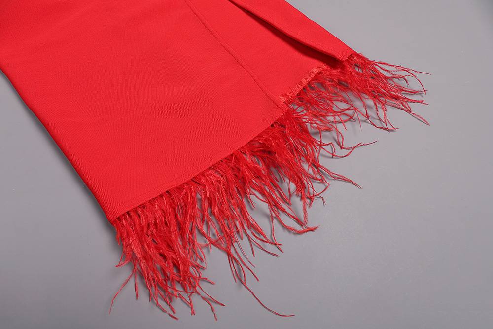 Red Sleeveless Midi Dress