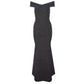 Black Textured Midi Dress