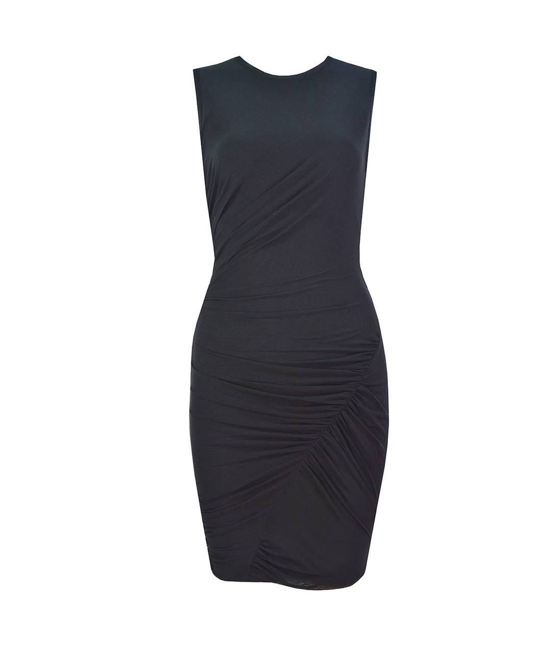 Cameron Draped Dress in Black